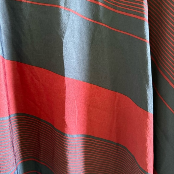 Tory Burch Blue Red Striped Asymmetric Midi Skirt Size 6 - Picture 4 of 6